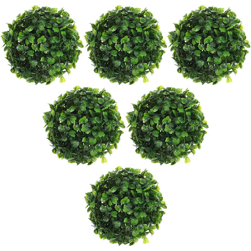 EXCEART 6pcsTopiary Ball Artificial Boxwood Ball Topiary Plant Topiary Tree Substitute Indoor Outdoor Wedding Decor 10cm - Image 1